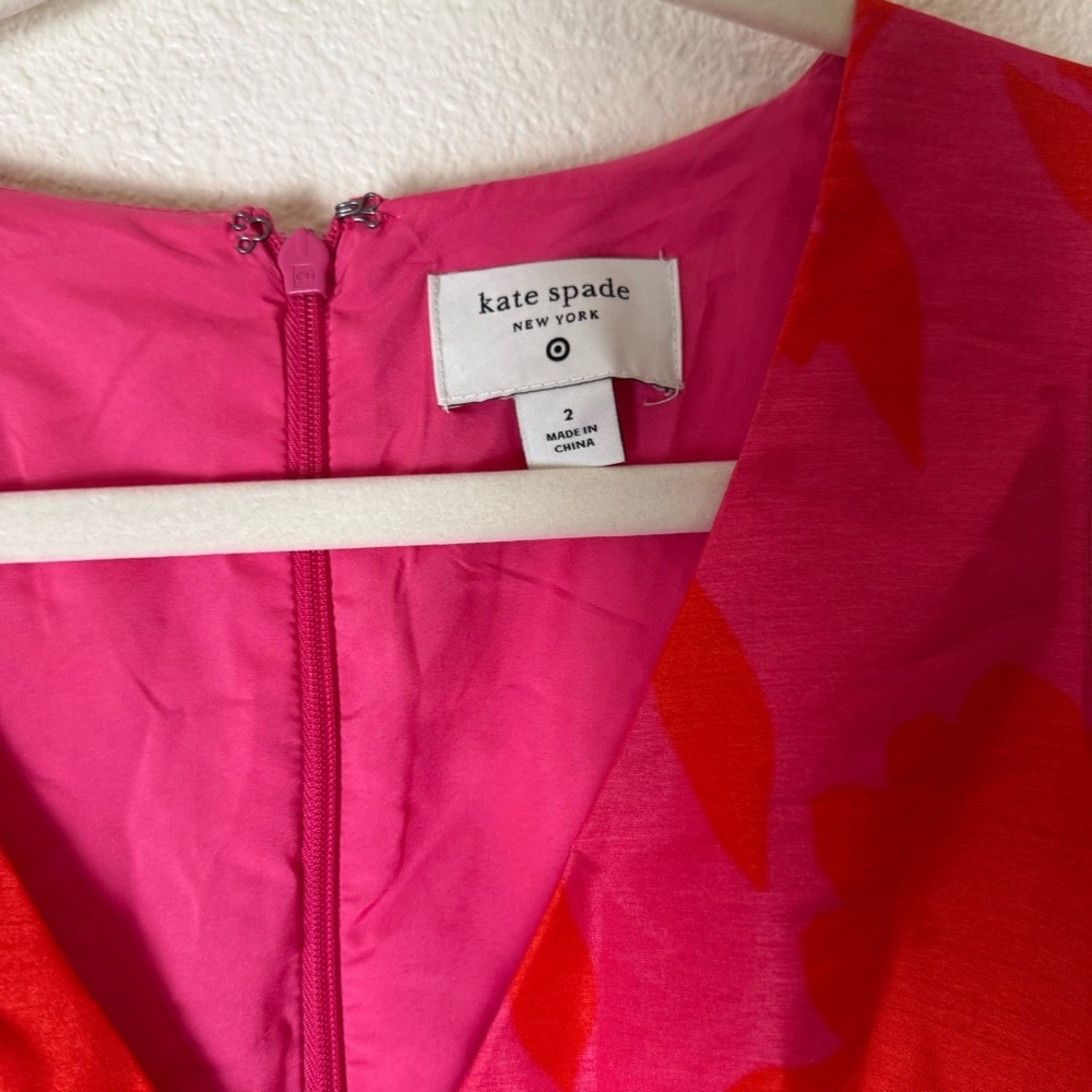 Kate Spade NY x Target Classic Rose Peplum Midi Dress  NWT - Picture 14 of 16